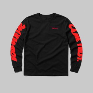 Camiseta Larga Bouldering / Came First Negra / Rojo